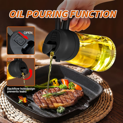 Oil Sprayer And Dispenser 2-In-1