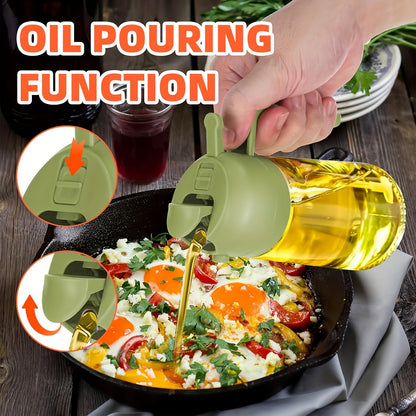 Oil Sprayer And Dispenser 2-In-1