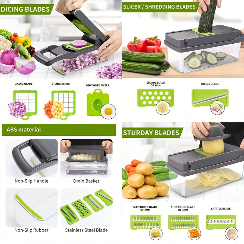 12-in-1 Manual Vegetable Chopper