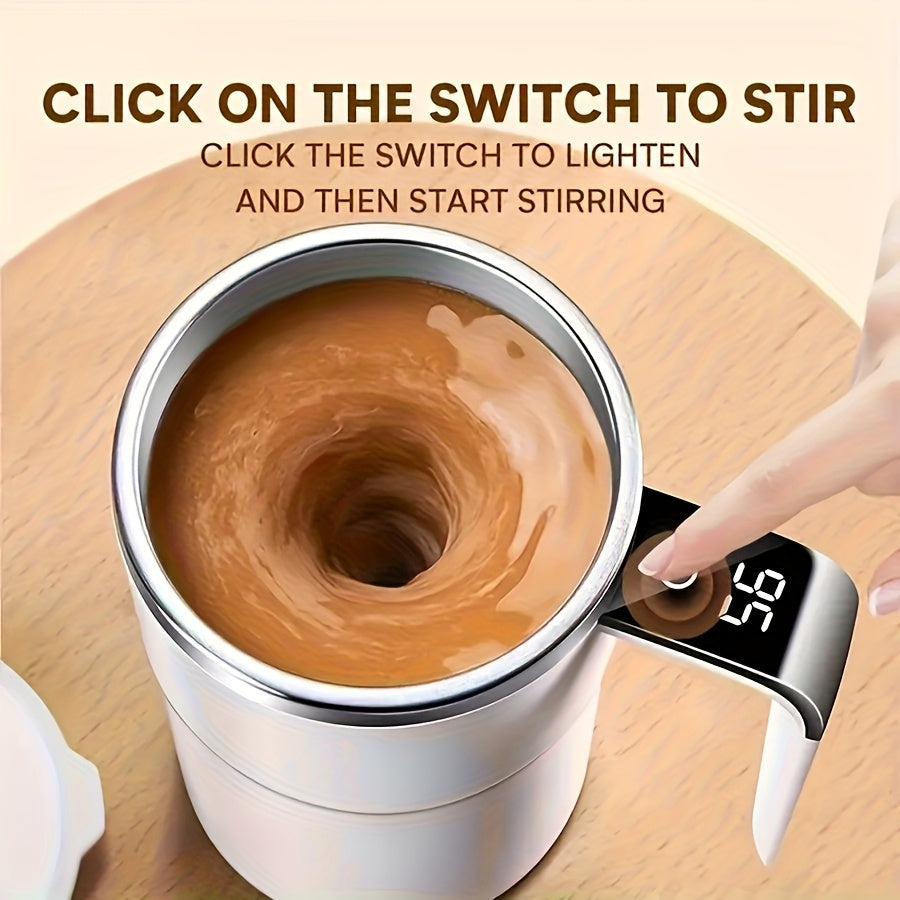 Automatic Coffee Mixer Cup with Temperature Display
