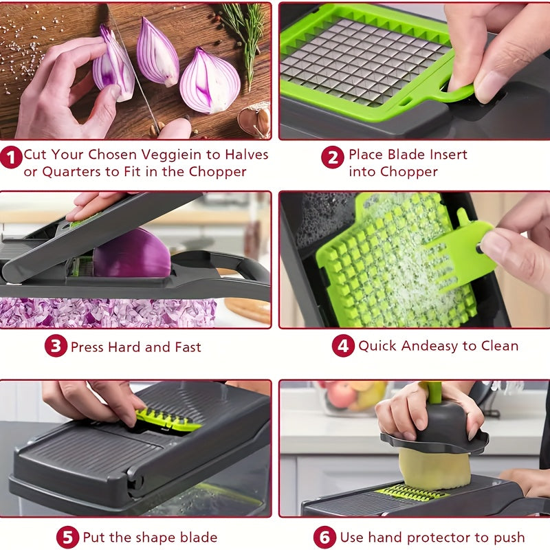 12-in-1 Manual Vegetable Chopper