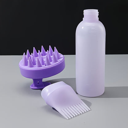 Scalp Massager & Detangling Brush with Hair Oil Dispenser